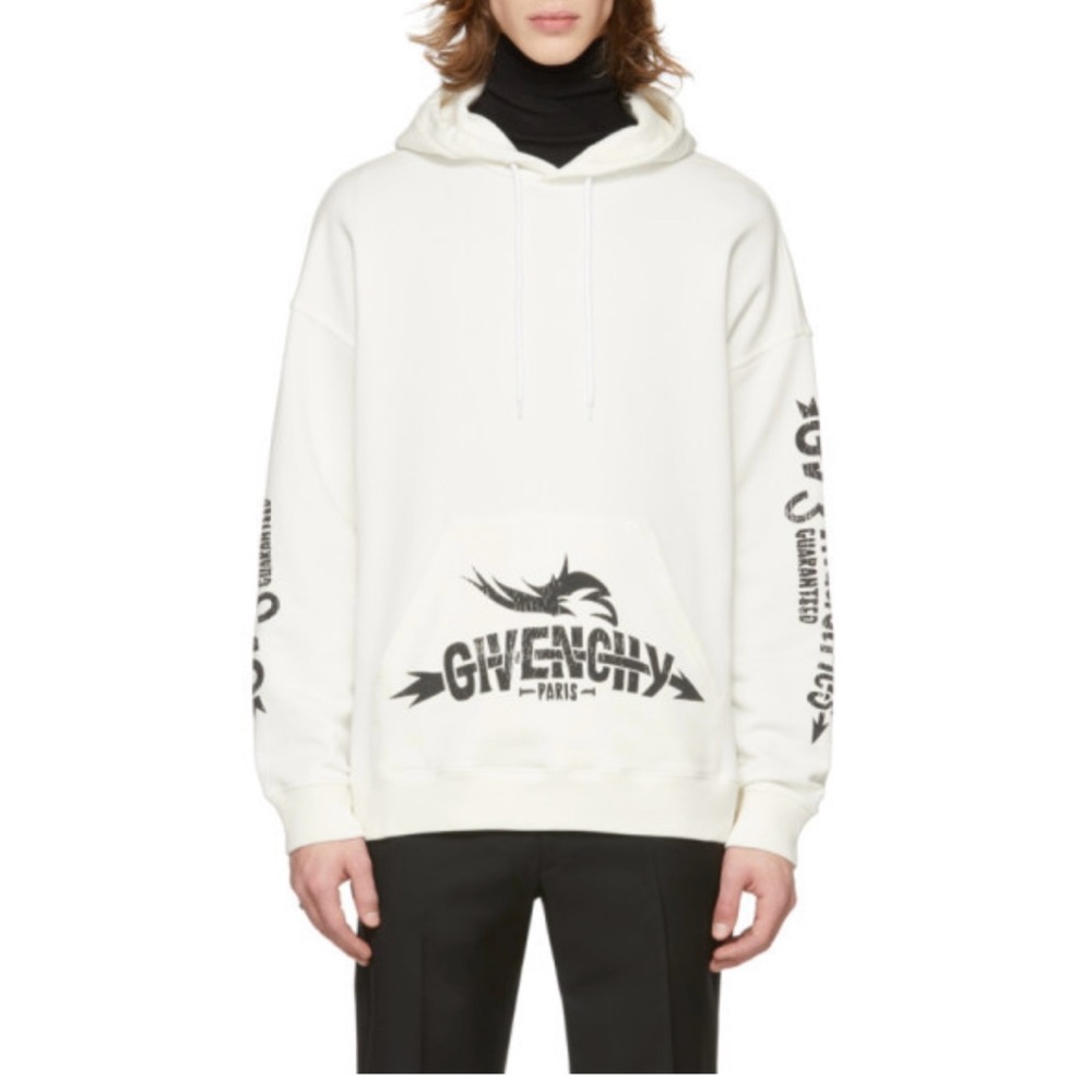 Givenchy White Graphic Hoodie